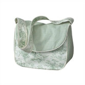 Etoile Green Personalized Messenger Diaper Bag