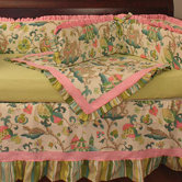 Cirque Pink Crib Blanket