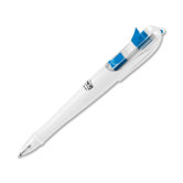 Flag Ballpoint Pen, 50 Flags, Medium Pt, 2/Pack, Blue
