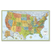 Deluxe United States Laminated Wall Map, 50"x32"