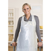 24" Polyethylene Apron in White