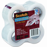 Tear-By-Hand Packaging Tape, 4/Box
