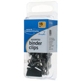 15 Pack Assorted Binder Clip