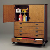 Storage Cabinet with Five Drawers and Shelf