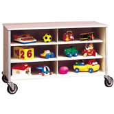Twelve Cubbby Rolling Storage Cabinet