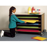 Open Paper Storage Shelf Cart