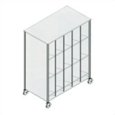 Double-Sided Microscope Storage Cabinet