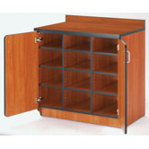 Illusions Cubicle Cabinet with Doors and Cubbies