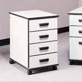 Solutions Four-Drawer Mobile File Cabinet