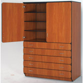 Illusions 72" H General Storage Shelf Cabinet with Three Adjustable Shelves