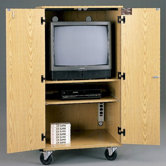 Mobile TV / VCR Multimedia Cabinet