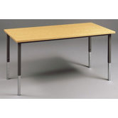 Multi Use Rectangular Table with Adjustable Height