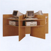 Lab Carrel Wooden Workstation Starter