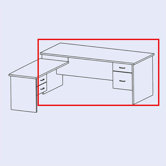 Librarian Desk with LH Credenza