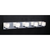 Glacier Five Light Vanity Light  in Polished Chrome