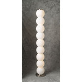 Snowman Nine Light Floor Lamp in Satin Nickel