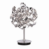 Curls Six Light Table Lamp in Chrome