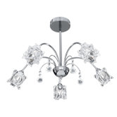 Frost Five Light Pendant in Frost Chrome