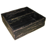 Deep Wooden Tray in Black