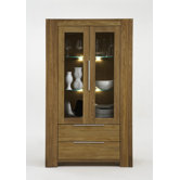 Vitrine "Balthasar" mit 2 Glast&uuml;ren und 2 Schubladen