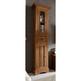 Vitrine "Romanteaka" mit 1 Holzt&uuml;r und 1 Schublade