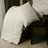 Silk-Filled Down Comforter with Cotton Cover
