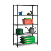 Five Tier Storage Shelves in Black
