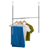 Adjustable Hanging Closet Rod in Chrome