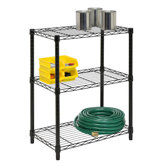 Three Tier Shelving Unit in Black