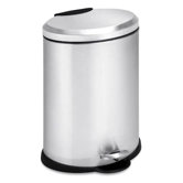 12 Liter Oval Stainless Steel Step Trash Can