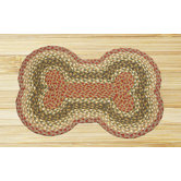 Olive/Burgundy Dogbone Novelty Rug