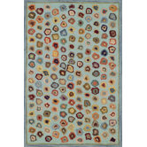 Hooked Blue Cat's Paw Rug