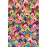 Hooked Rainbow Seashells Rug