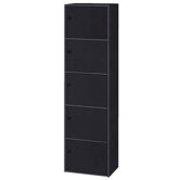 Five Door Utility Cabinet in Black