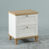 Chicago 2 Drawer Bedside Table