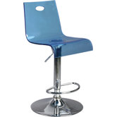 Translucent Bar Stool with Steel Base