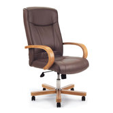 High Back Leather Executive Chair in Brown