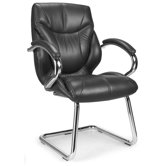 Medium Back Visitor Chair with Chrome Cantilever