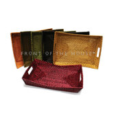 Rattan Rectangle Flare Serving Tray
