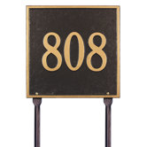Square Standard Lawn Address Plaque