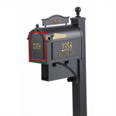 Black Personalized Mailbox Door Panel