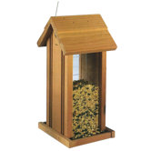 Wood Hanging Tower Birdfeeder
