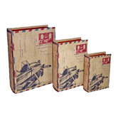 Letter Box with Plane (Set of 3)