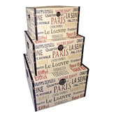 Trunk Parisian Typography (Set of 3)