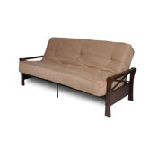 Metal Futon with X-Wood Arms