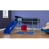 Junior Twin Loft Bed with Built-In Ladder and Slide