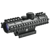 2-7x32 Compact Scope 3 Rail Sighting System / Blue Illuminated / Rangefinder / in Green