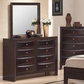 Avery 8 Drawer Dresser and Mirror Set