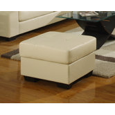 Gemona Footstool in Ivory