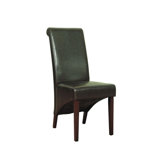 Corban Brown Faux Leather Dining Chair with Wenge Legs